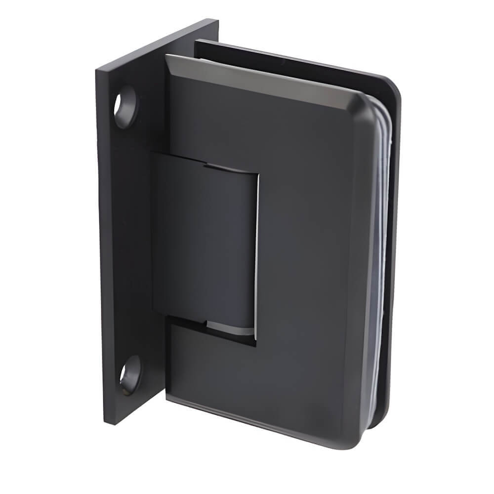 Matt Black Shower Door Hinge with Adjustable Closing Position